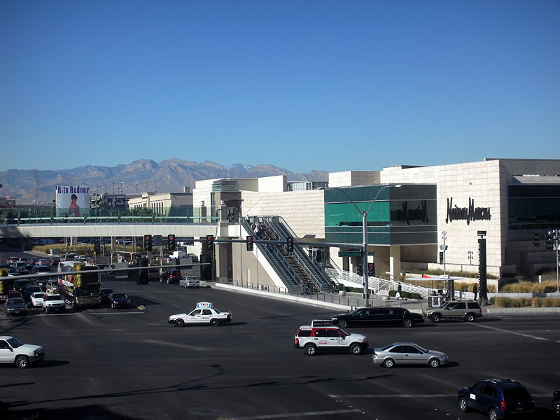 View of Neiman Marcus from the Las Vegas Strip. 
