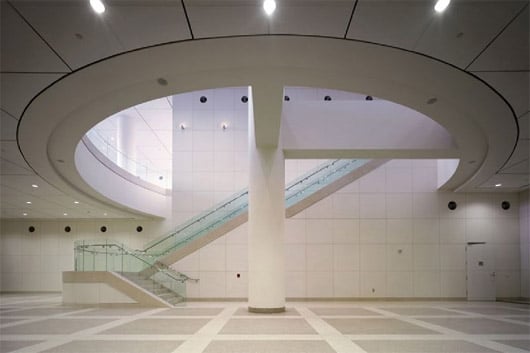 Interior Lower Lobby of the Ronald Reagan Medical Center. 