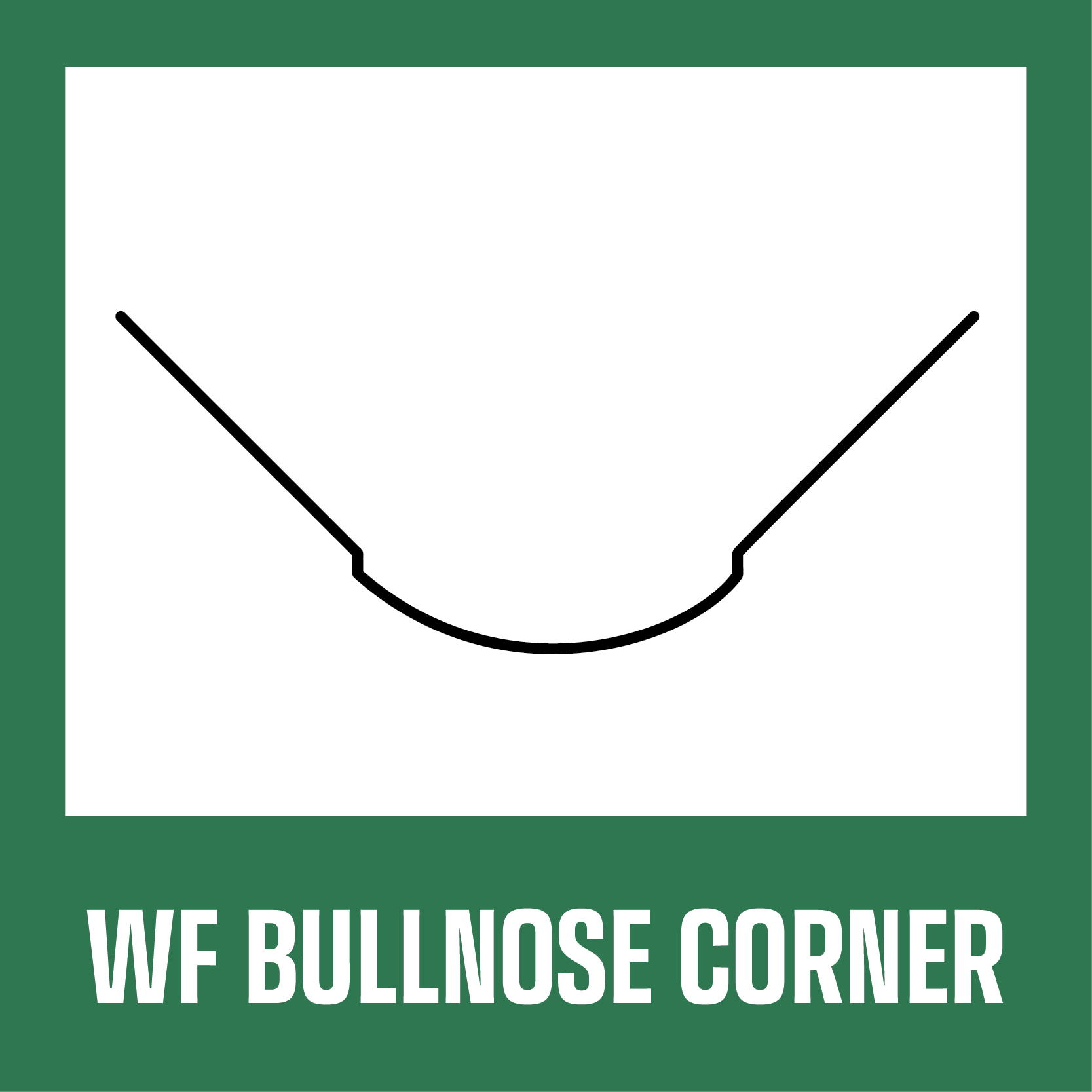 Wide Flange Bullnose Corner