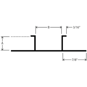 Dimensional Drawing of Plaster Channel Screed.