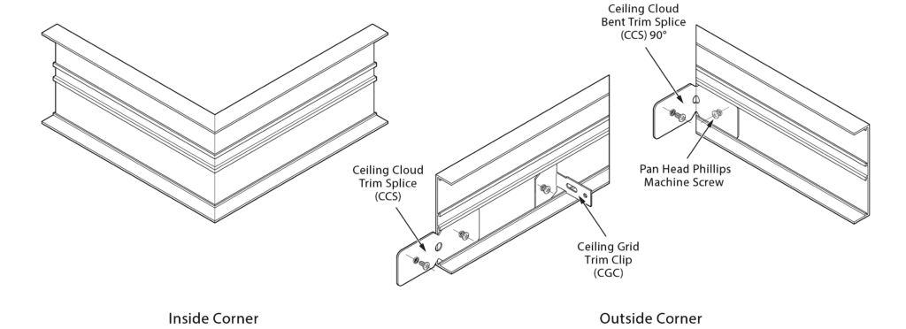 02 ACCE 400 3D Corners W clips 1600 R4 BjB 1024x372 - Acoustical Ceiling Cloud Edge (ACCE)