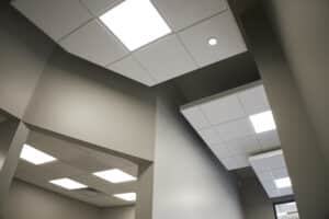 Image of our Strata Ceiling Trims in the CDS Framing office in Pheonix.