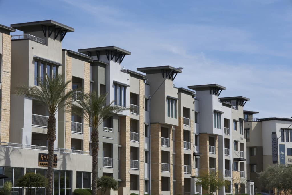 Flannery's Plaster Channel Screed Showcased on an apartment building called The District Apartments in Scottsdale, AZ.