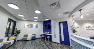Acoustical Ceiling Cloud Edge in a Dentist Office