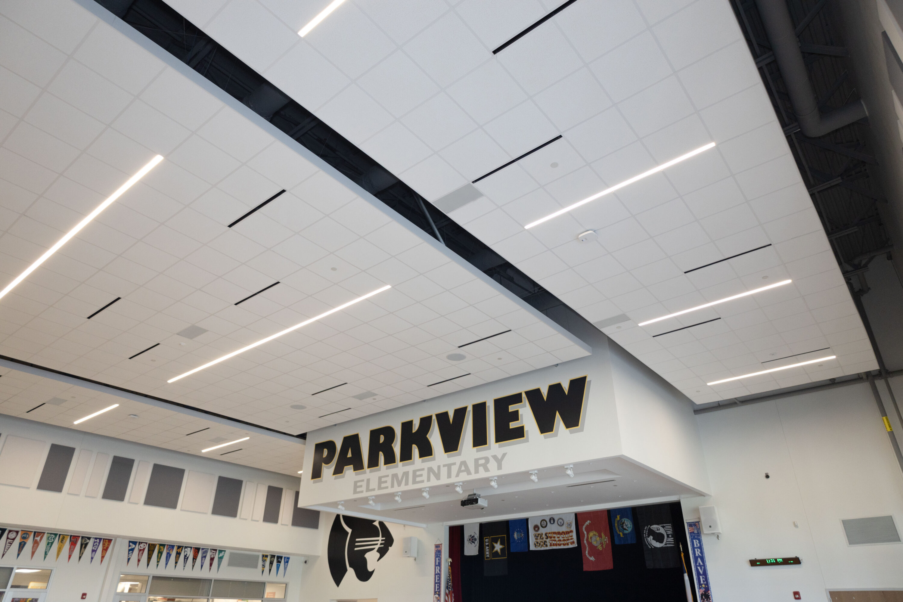 drop down ceilings,high-traffic,strata,ceiling,elementary,school